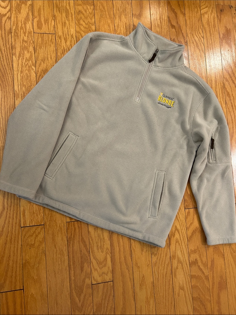 Guinness Blonde Beige Fleece Quarter-Zip Pullover
